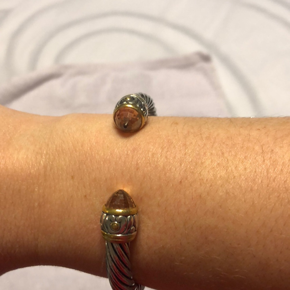 Amber colored cuff bracelet